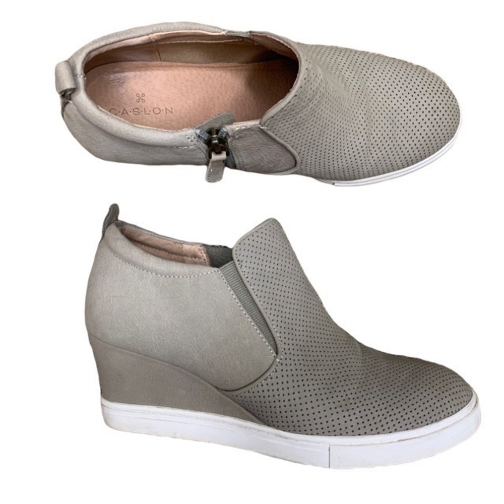 Caslon Beige Wedge Heel Sneakers size 8.5